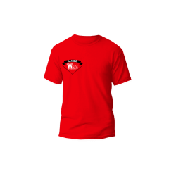 PLAYERA ROJO, LOGO NEGRO