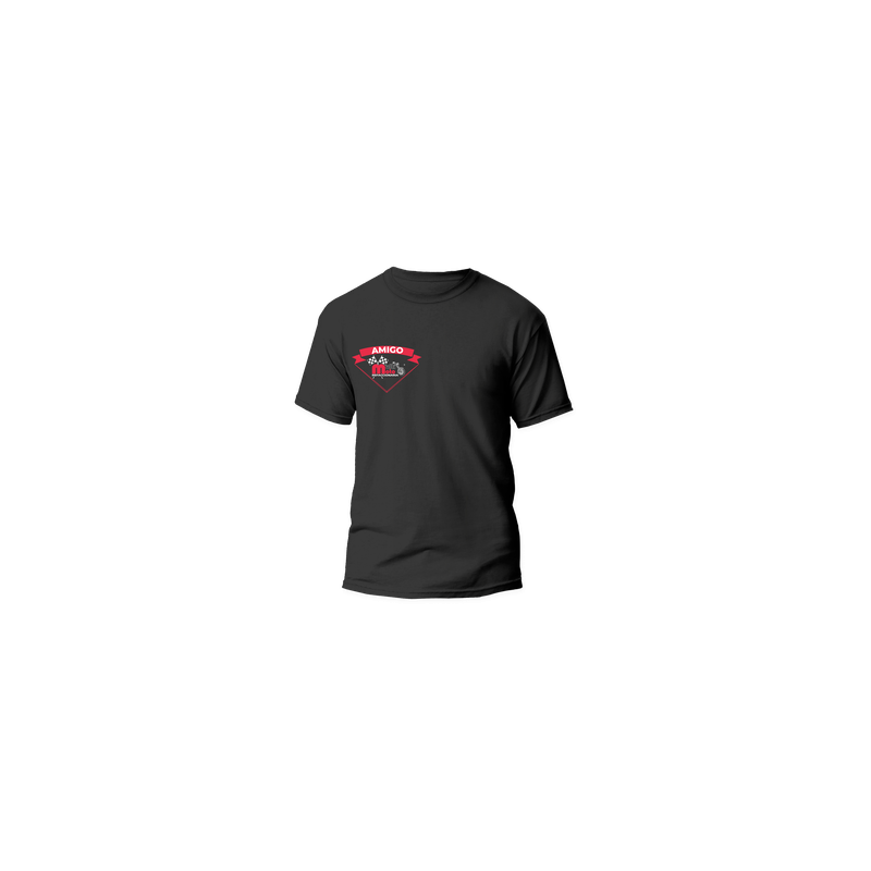 PLAYERA NEGRO, LOGO ROJO