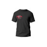 PLAYERA NEGRO, LOGO ROJO