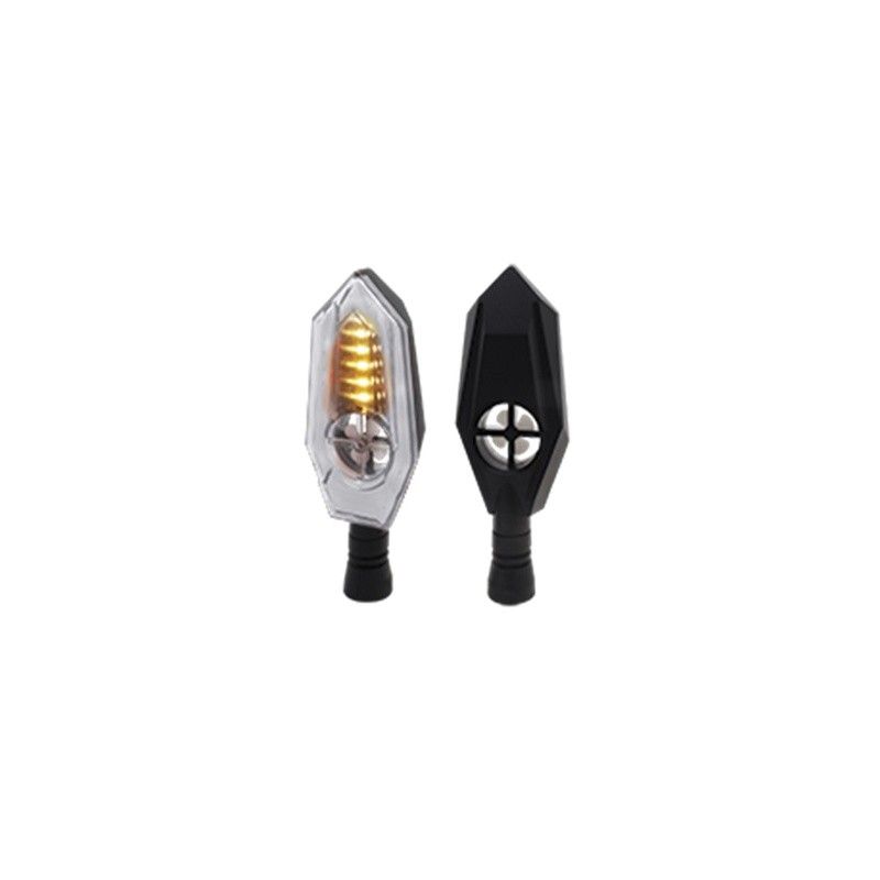 DIRECCIONAL LED SECUENCIAL TIPO ZAFIRO UNIVERSAL (AMARILLO-BLANCO)