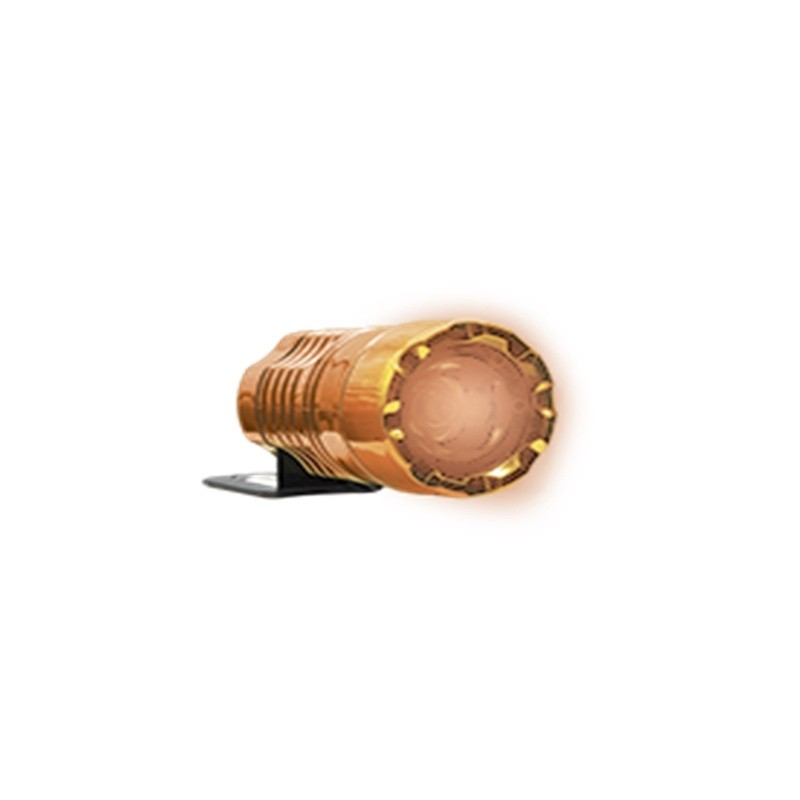 FARO AUXILIAR 1 LED TIPO BARRIL DELANTERO O TRASERO ESTROBO NARANJA