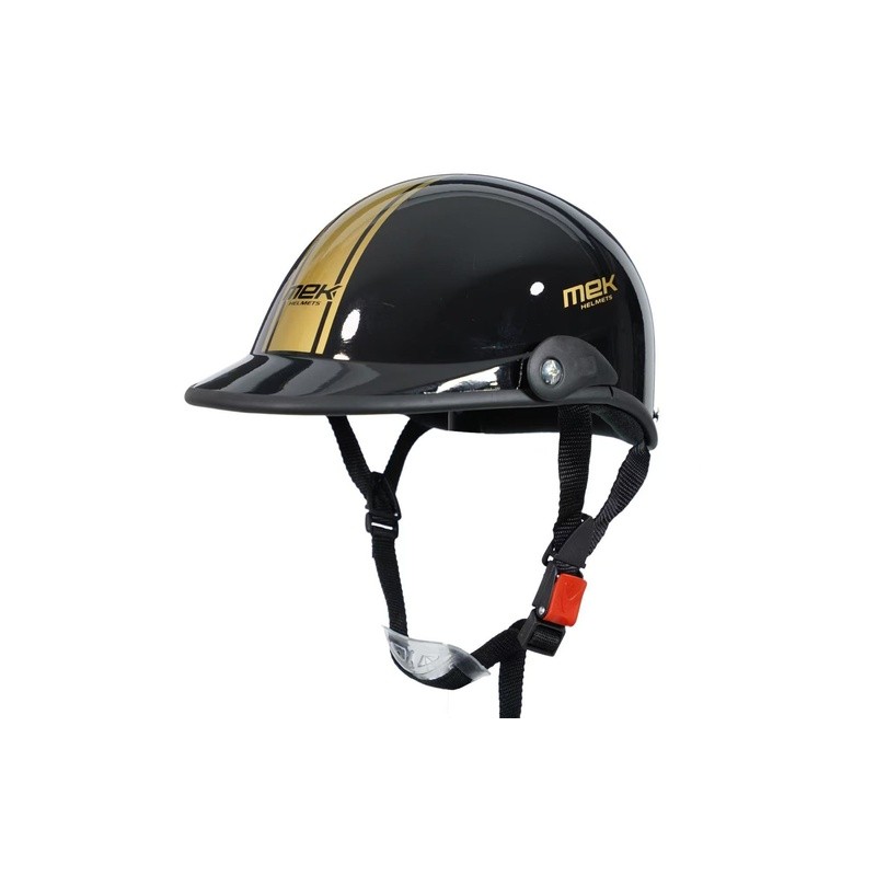HALF HELMET MEK FLORES  COLOR NEGRO/AMARILLO