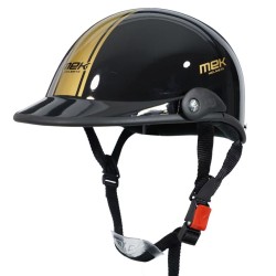HALF HELMET MEK FLORES  COLOR NEGRO/AMARILLO