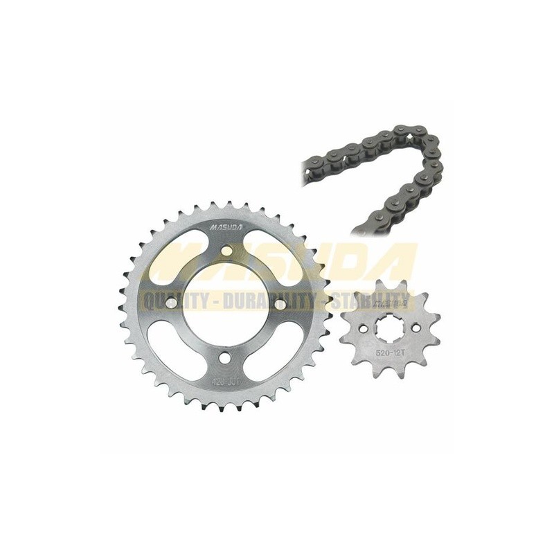 KIT ENGRANES C/CADENA MASUDA 38T/15T 428H*108 125Z