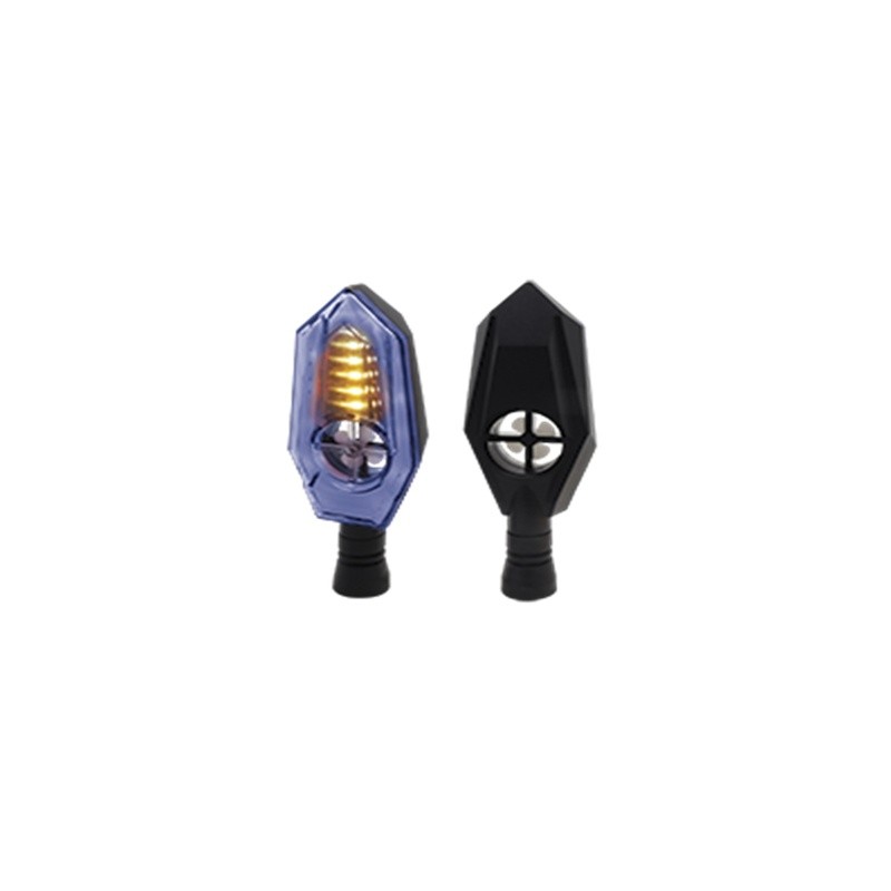 DIRECCIONAL LED SECUENCIAL TIPO ZAFIRO UNIVERSAL (AMARILLO-AZUL)
