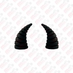 Cuerno Pequeño para Casco Rayado / Espiral Negro
