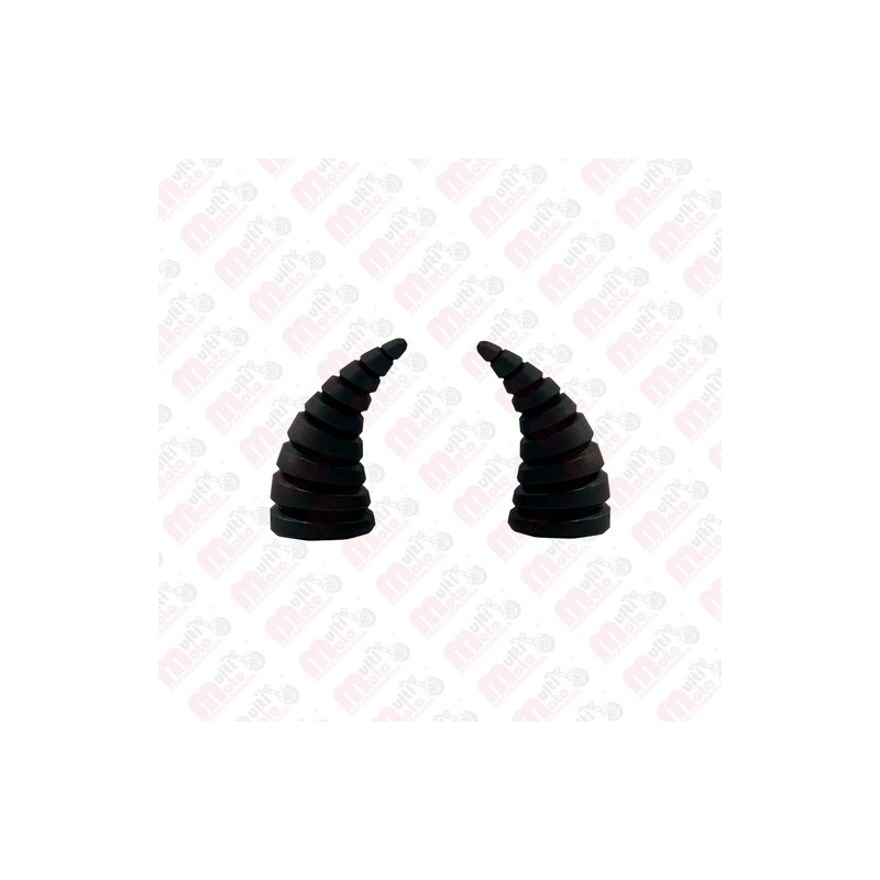 Cuerno Pequeño para Casco Rayado / Espiral Negro
