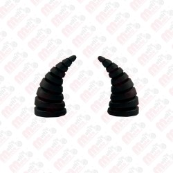 Cuerno Pequeño para Casco Rayado / Espiral Negro