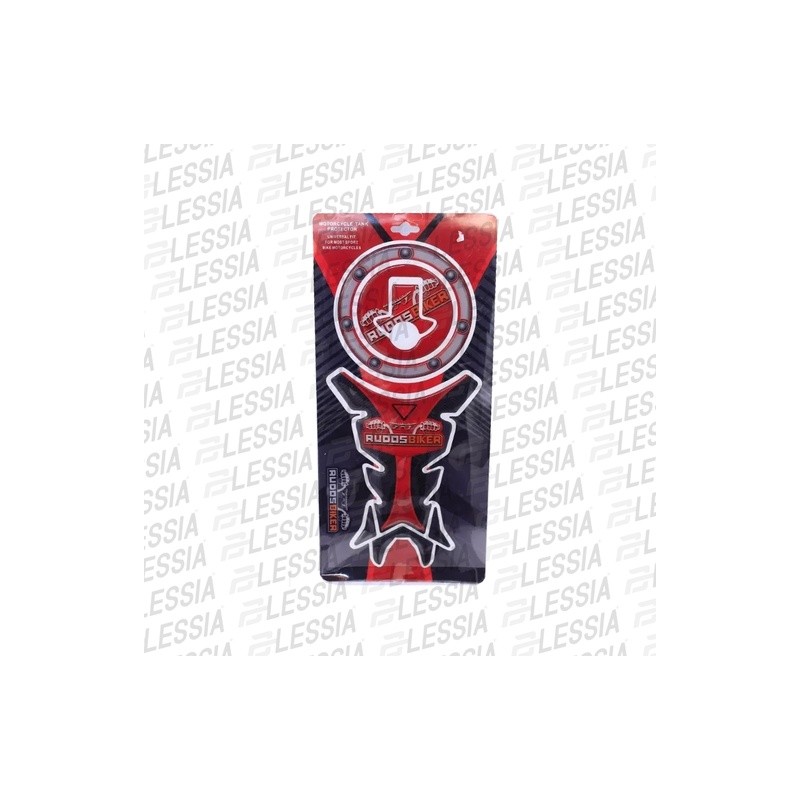 STICKER CRYSTAL NEGRO / ROJO PROTECTOR TAPON Y TANQUE DE GASOLINA UNIVERSAL