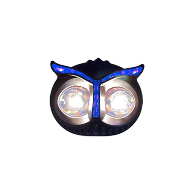 FARO AUXILIAR LED BUHO CON LUZ FRONTAL AZUL LUZ AMARILLO-BLANCO