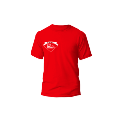 PLAYERA ROJO, LOGO BLANCO
