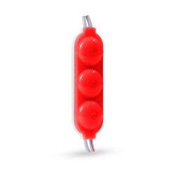 TIRA DE MODULO LED TIPO PASTILLA 3 LUCES  (ROJO)