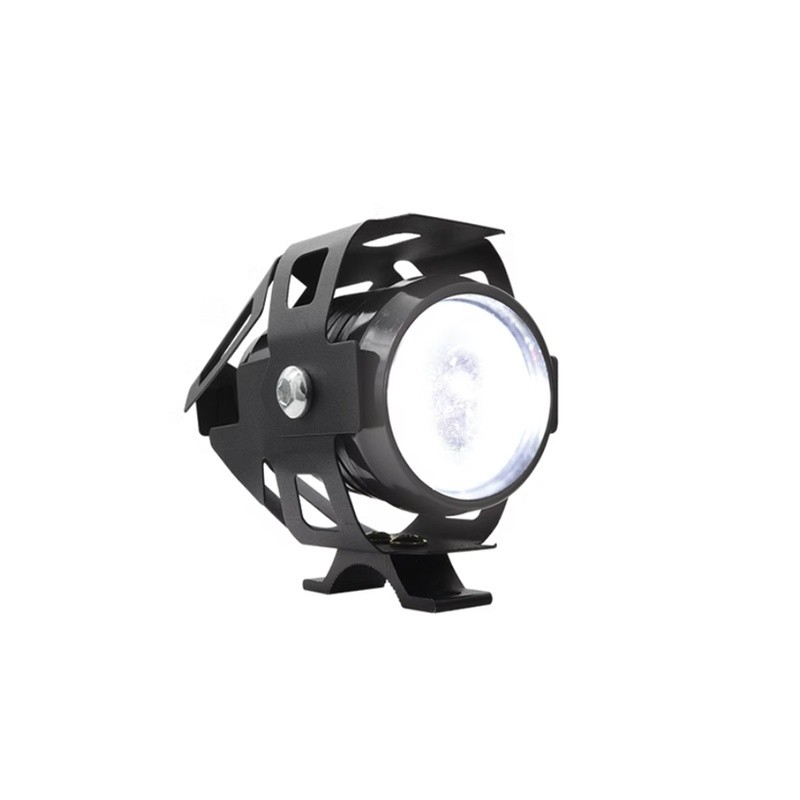 FARO LED CON PROTECTOR LUPA LUZ BLANCA ALTA,BAJA Y ESTROBO