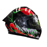 CASCO PARA MOTOCICLISTA  ABATIBLE  NIGHT GRIS/VERDE TALLA XL 61-62
