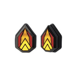 DIRECCIONAL LED SECUENCIAL TIPO DOBLE FLECHA UNIVERSAL (AMARILLO-ROJO)