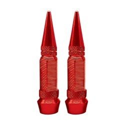 TAPON DECORATIVO PARA VALVULA EN FORMA DE PUNTA (ROJO)