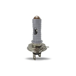 FOCO DE FARO LED H4 CON LUPA 2 COLORES BLANCO AMARILLO CARCASA PLATA