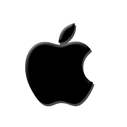 CALCOMANIA MANZANA DE APPLE NEGRO