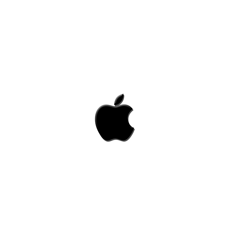 CALCOMANIA MANZANA DE APPLE NEGRO