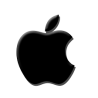 CALCOMANIA MANZANA DE APPLE NEGRO
