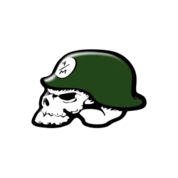 CALCOMANIA CALAVERA C/CASCO MILITAR