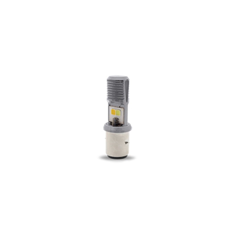 FOCO DE FARO LED MEDIA VUELTA 2 COLORES BLANCO AMARILLO CARCASA DORADA