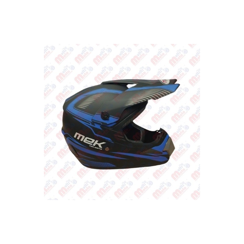CASCO CROSS MK505 model K4 Shell Matte  Black Decal Blue MEK