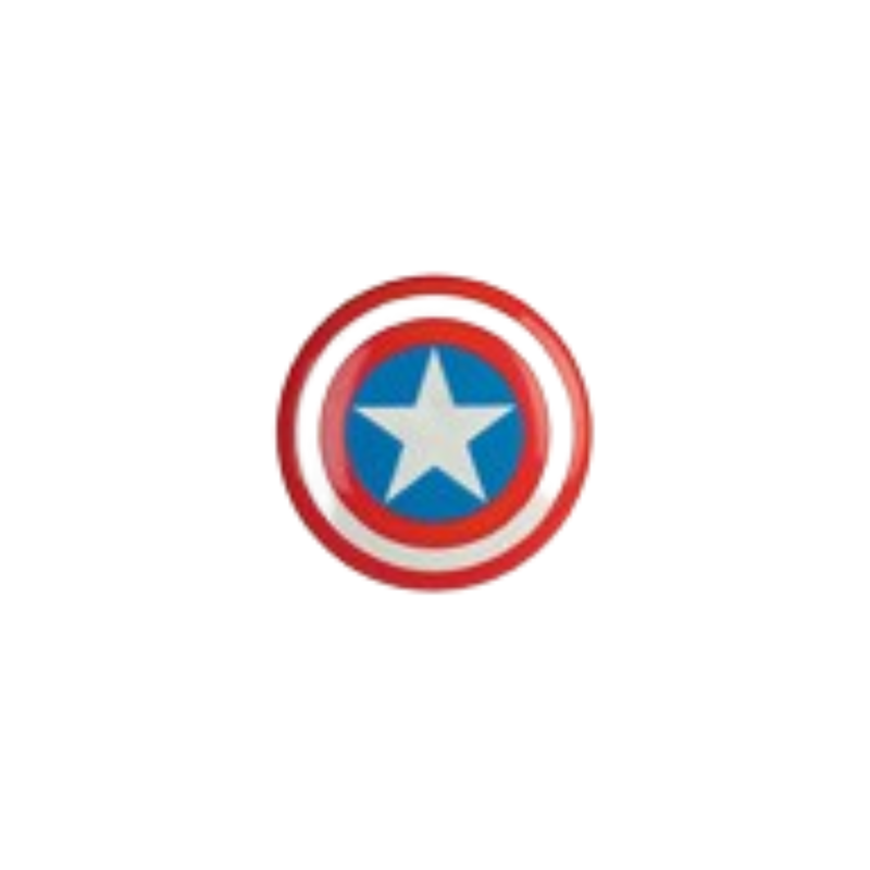 CALCOMANIA REFLEJANTE ESTRELLA CAPITAN AMERICA