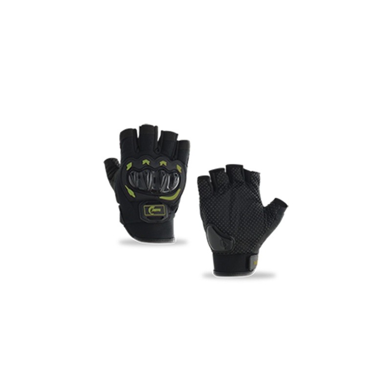 GUANTE MEDIO DEDO CON PROTECCION (M, VERDE)