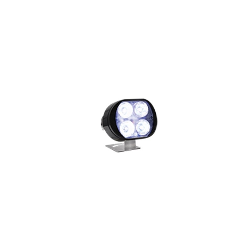 FARO AUXILIAR OVALADO 4 LED BLANCO CON LUZ ALTA, BAJA Y ESTROBO
