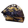 CASCO PARA MOTOCICLISTA  ABATIBLE  MAYA NEGRO/DORADO TALLA L 59-60