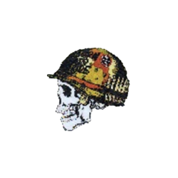 CALCOMANIA REFLEJANTE CALAVERA MILITAR
