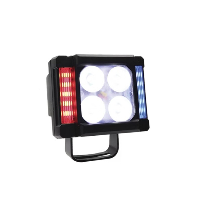 FARO AUXILIAR CUADRADO 4 LED ESTROBO, ALTA, BAJA