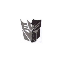 CALCOMANIA GRANDE TRANSFORMERS PLATA/NEGRO