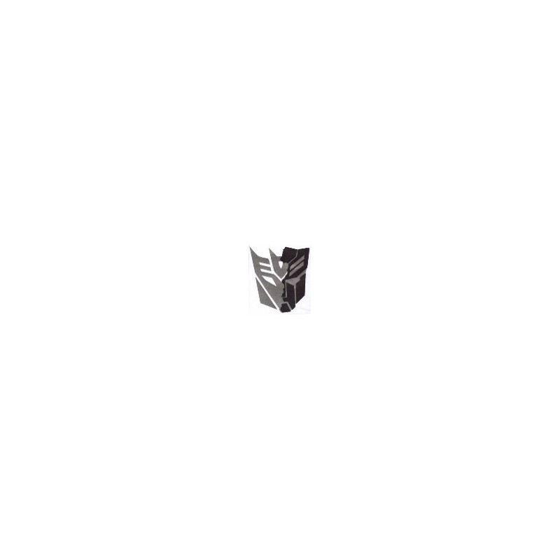 CALCOMANIA GRANDE TRANSFORMERS PLATA/NEGRO