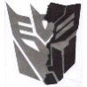CALCOMANIA GRANDE TRANSFORMERS PLATA/NEGRO