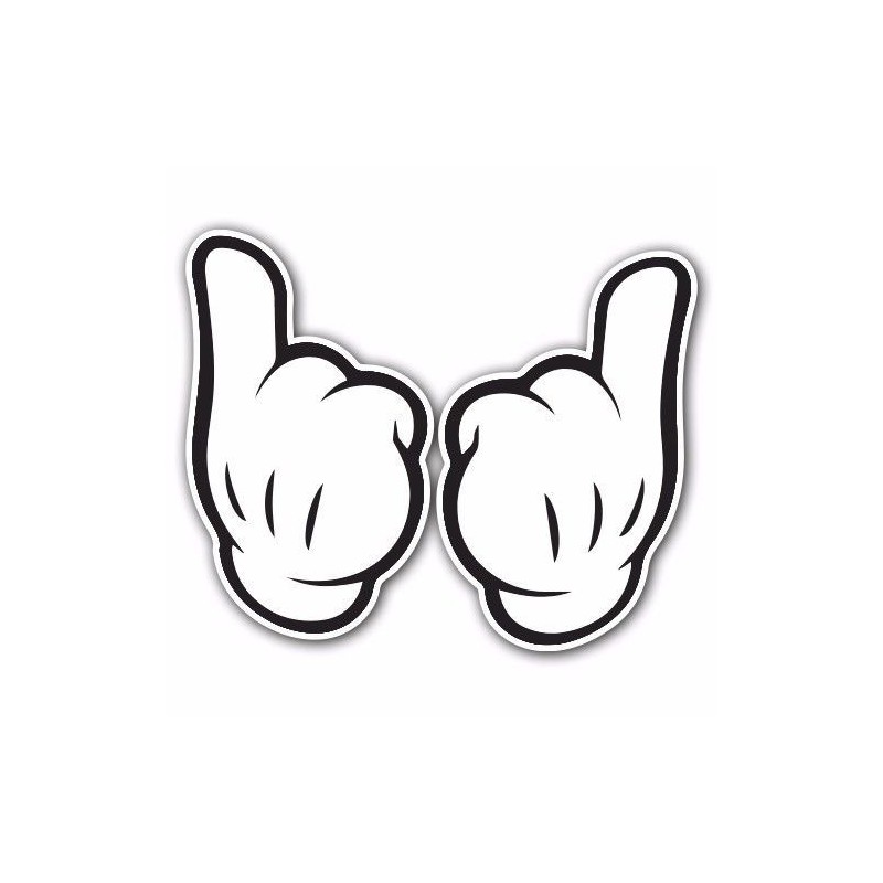 CALCOMANIA GRANDE DEDOS MICKEY