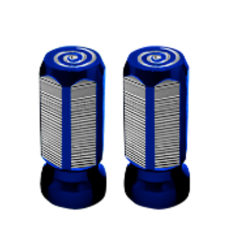 TAPÓN DECORATIVO PARA VÁLVULA EN FORMA DE PRISMA  (AZUL)