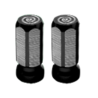 TAPÓN DECORATIVO PARA VÁLVULA EN FORMA DE PRISMA  (NEGRO)