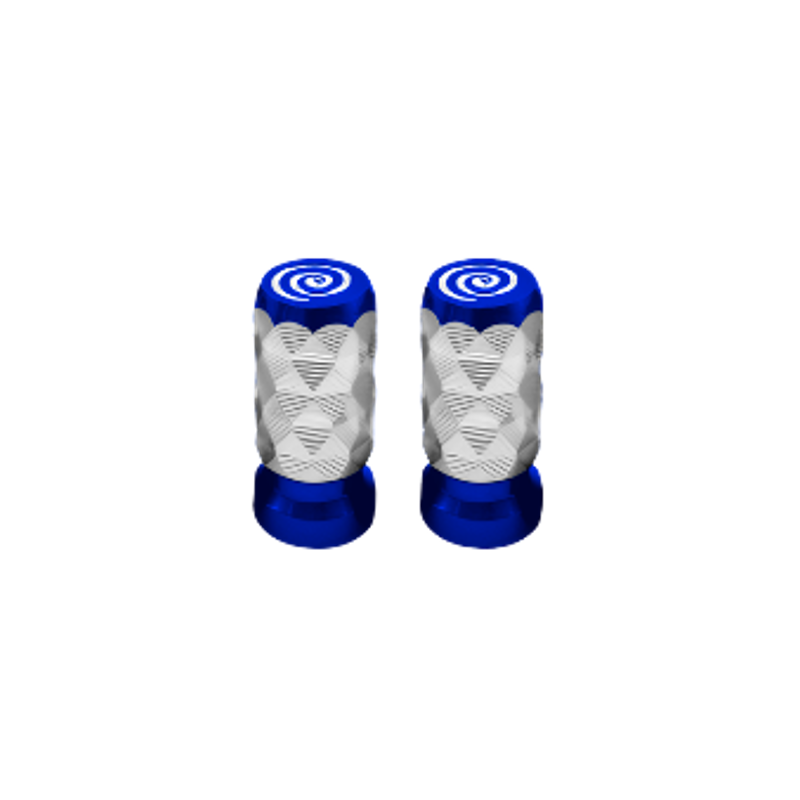 TAPÓN DECORATIVO PARA VÁLVULA EN FORMA DE DIAMANTE  (AZUL)
