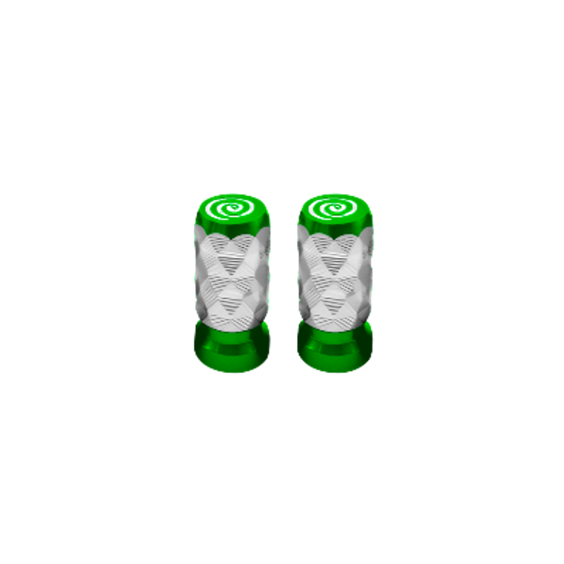 TAPÓN DECORATIVO PARA VÁLVULA EN FORMA DE DIAMANTE  (VERDE)