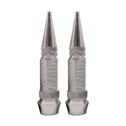 TAPON DECORATIVO PARA VALVULA EN FORMA DE PUNTA (PLATA)