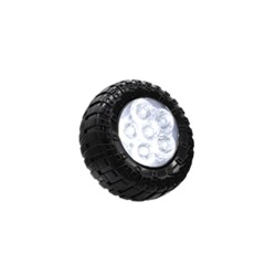 FARO LED BLANCO TIPO RUEDA CON LUZ ALTA, BAJA Y ESTROBO