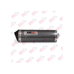 SILENCIADOR TIPO FIBRA GRANDE 420MM NEGRO MEK