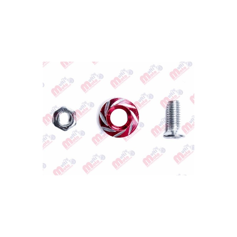 TORNILLO DECORATIVO ALUMINIO CON COLORES REDONDO M6 ROJO