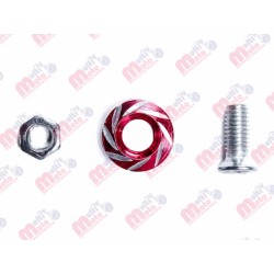 TORNILLO DECORATIVO ALUMINIO CON COLORES REDONDO M6 ROJO