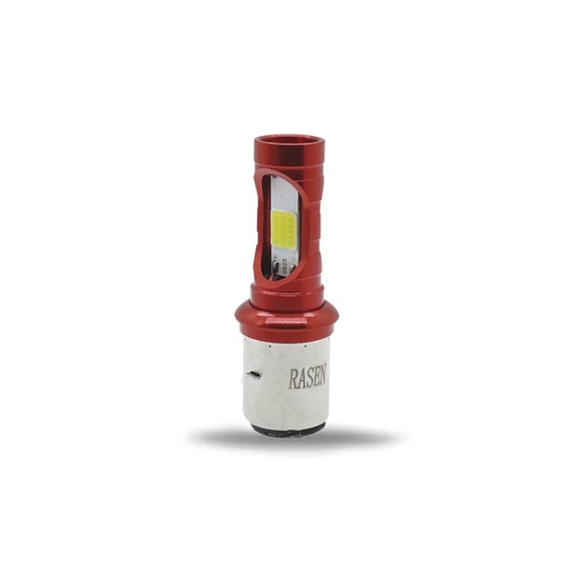 FOCO DE FARO LED MEDIA VUELTA CON DOS COLORES AMAR-BLANCO CARCASA ROJA