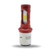 FOCO DE FARO LED MEDIA VUELTA CON DOS COLORES AMAR-BLANCO CARCASA ROJA