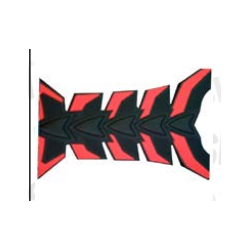 STICKER PROTECTOR DE GOMA NEGRO/ROJO PARA TANQUE DE GASOLINA UNIVERSAL