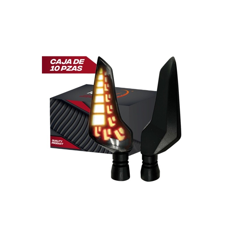 DIRECCIONAL LED SECUENCIAL TIPO DAGA AMAR-ROJO UNIVERSAL